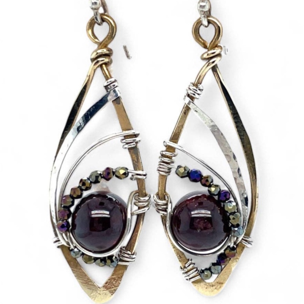 Garnet Royalty Earrings